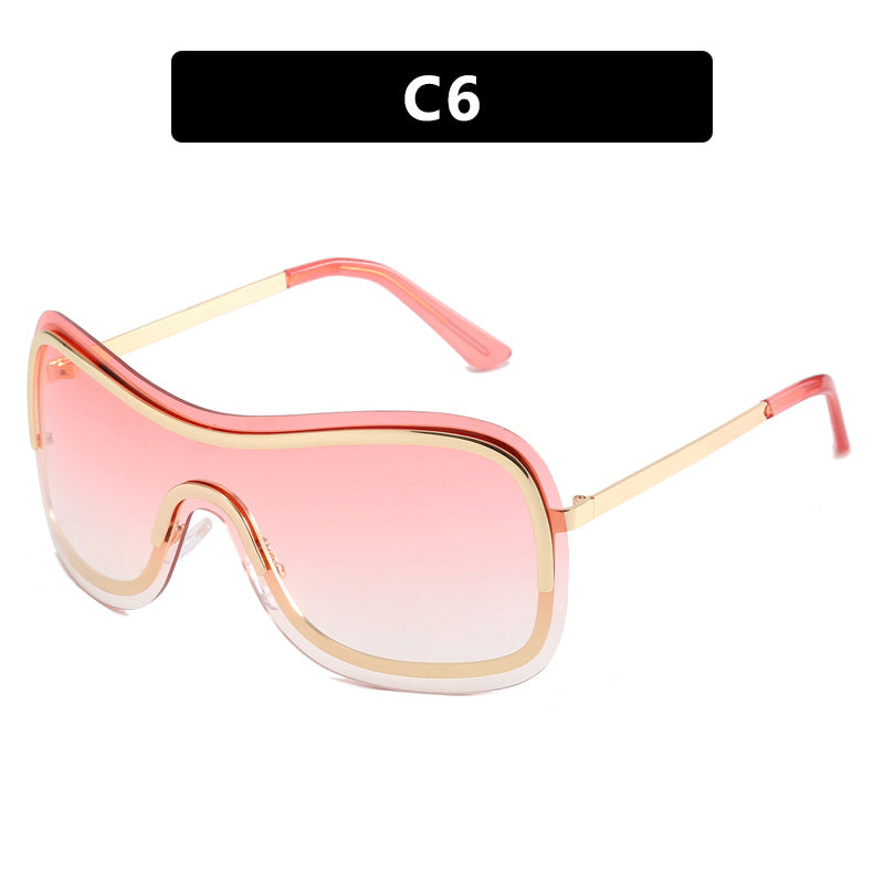 Damen große runde Sonnenbrille mit elegantem Metallrahmen Brehn