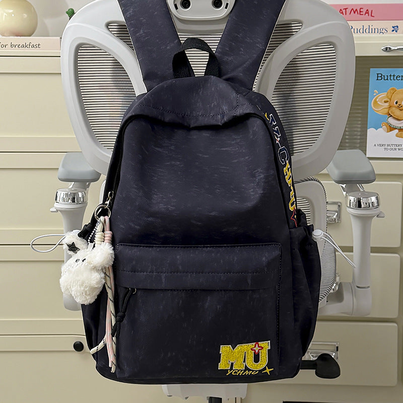 Lässiger bestickter Schulrucksack