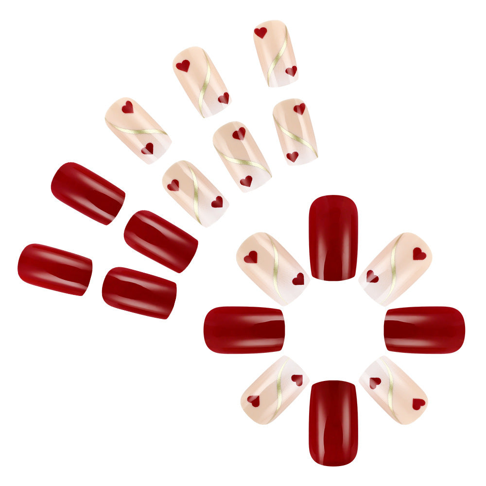 Romantisches Herzhologramm-Nagelkunst-Set Brehn