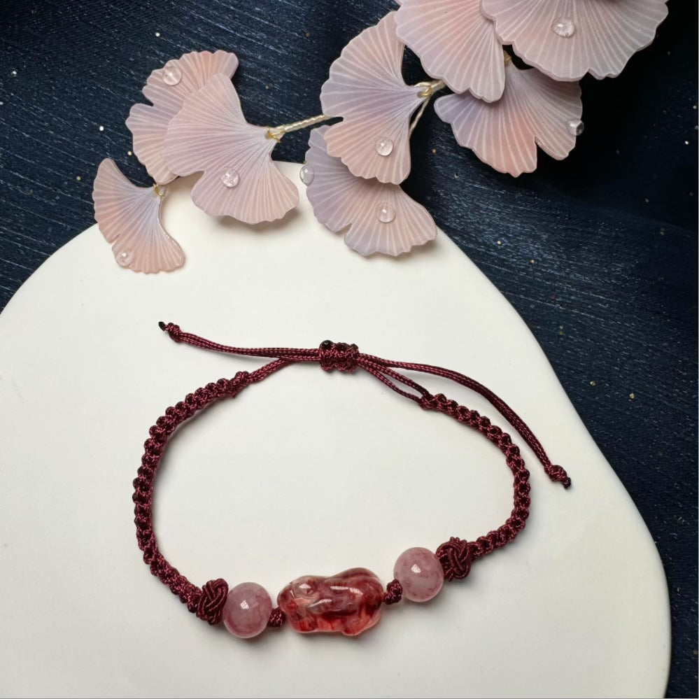 Adjustable Macrame Schutz Charm Armband Brehn