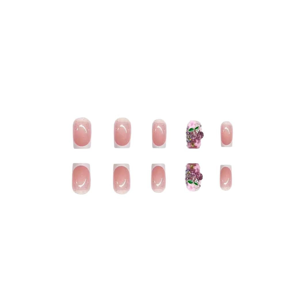 Glitzernde Blumen-Nagelkunst-Verstärkungen Brehn
