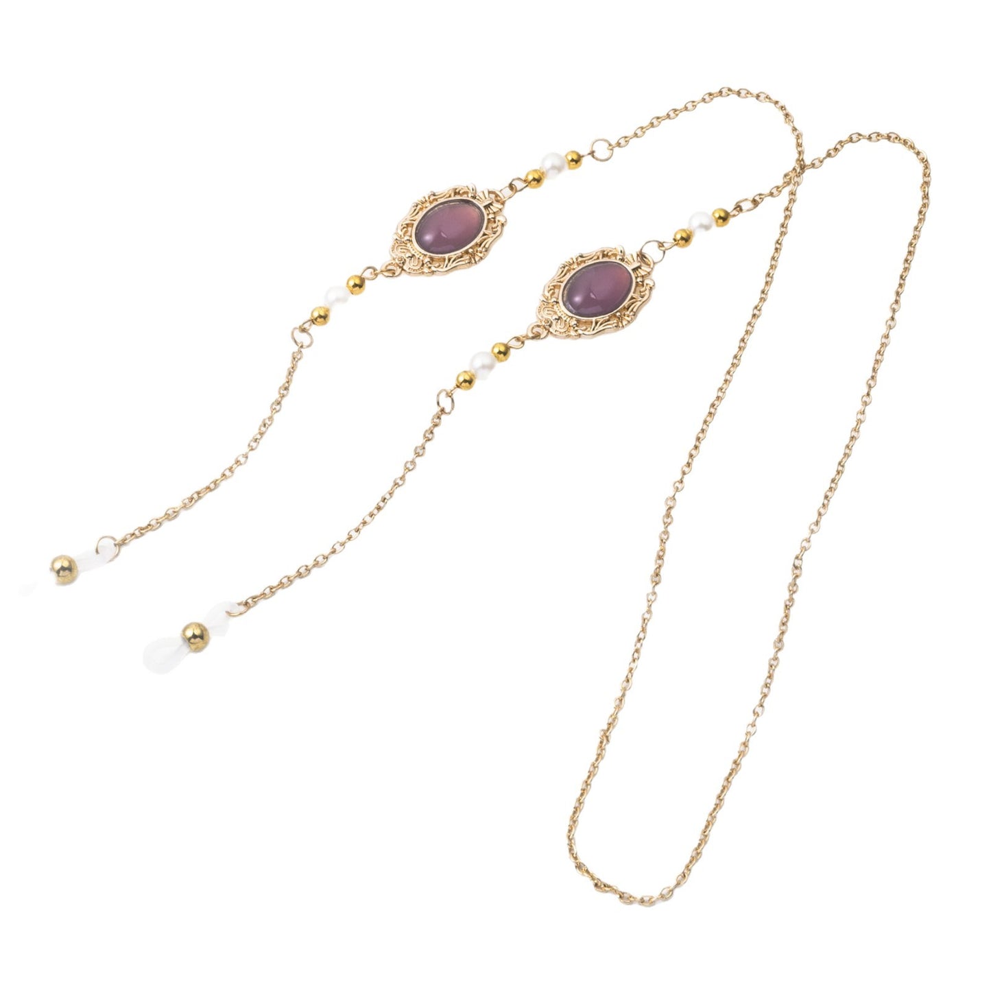 Elegante Brillen Kette mit dekorativen Edelsteinen Brehn