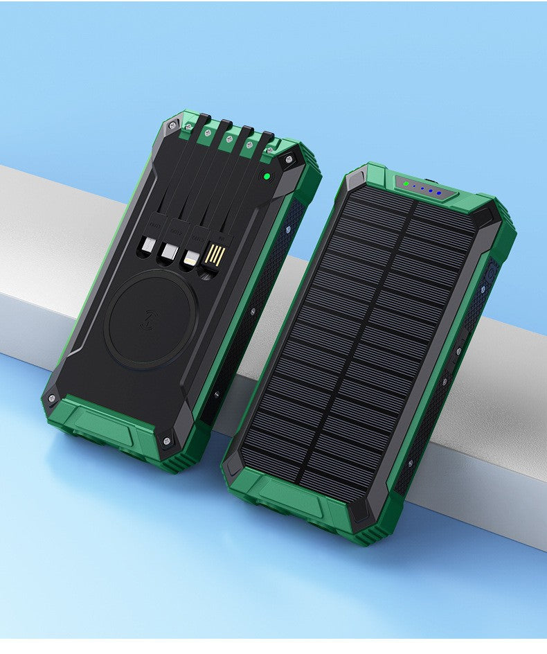 Solarbetriebene Powerbank mit LED-Licht Brehn