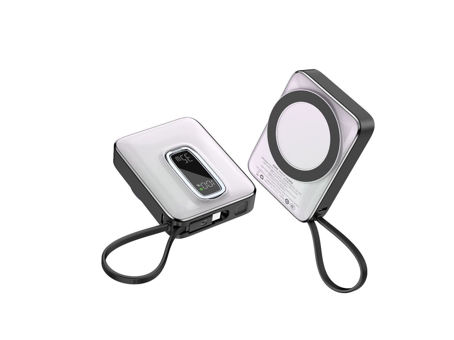 Tragbare Powerbank mit Innovativer Wireless-Ladefunktion und Digitalem Ladeindikator Brehn