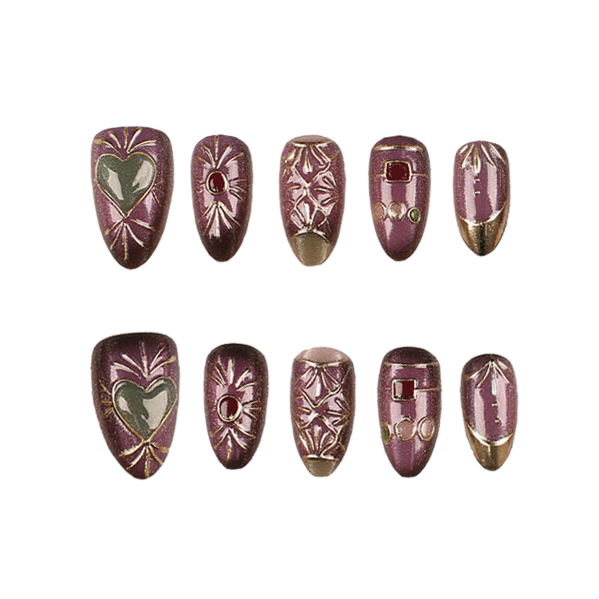 Dekoratives Press-On-Nagelspitzen-Set