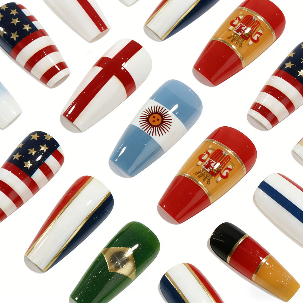 Kunstnägel mit nationalen Flaggenmotiven Brehn