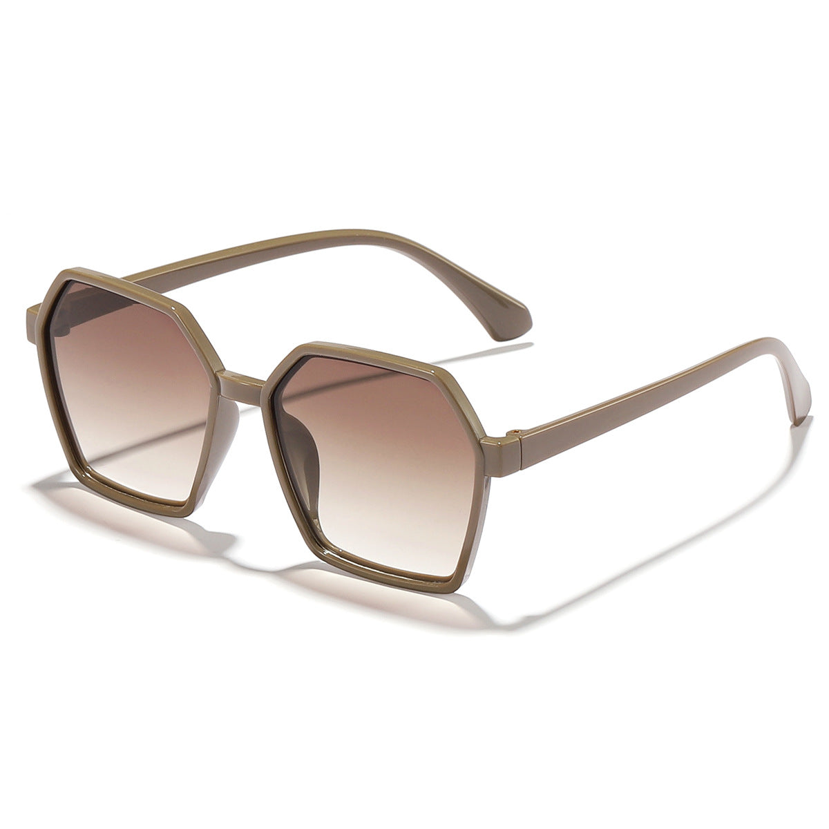 Damen elegante Sonnenbrille im modernen Hexagon-Design Brehn