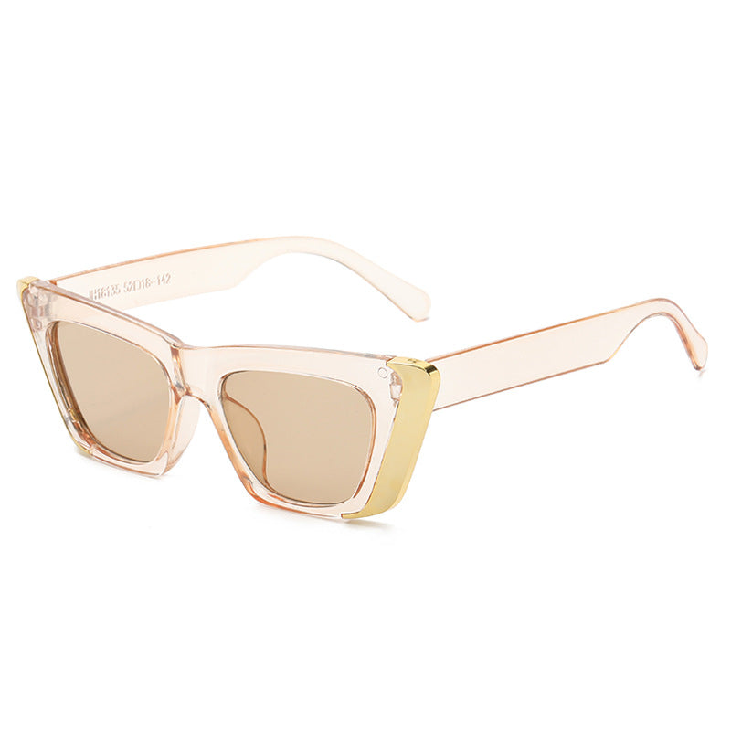 Damen modische Sonnenbrille mit eckigem Rahmen und luxuriösem Innenfutter Brehn