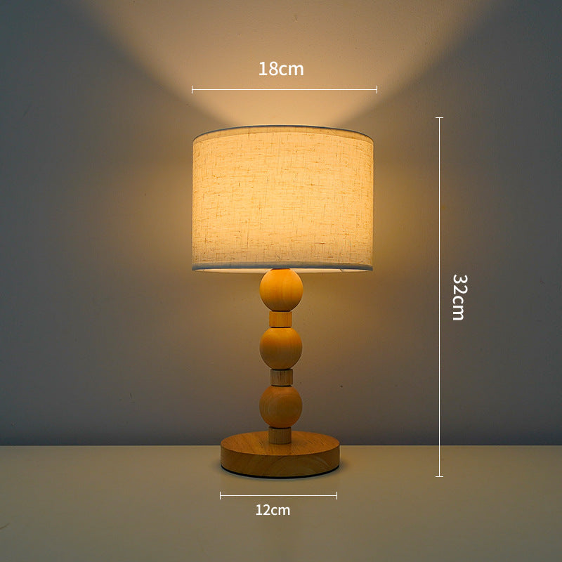 Stilvolle Tischlampe mit Holzfuß