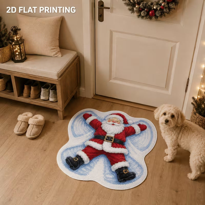 Weihnachtsmann-förmige Fußmatte für den Hauseingang
