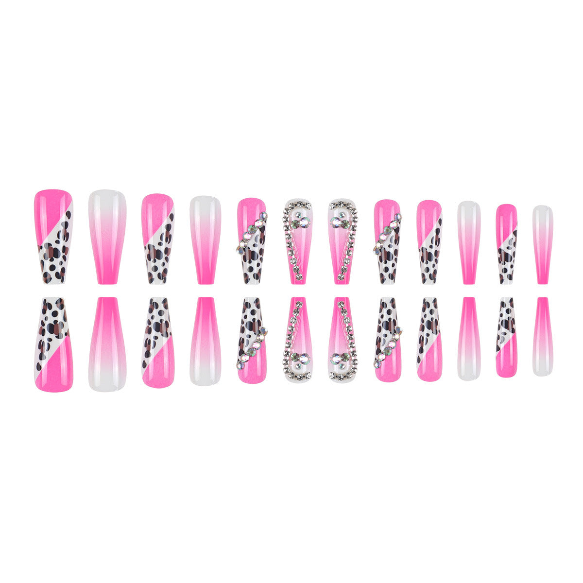 Glamorous Stiletto Press-On Nagelset mit Edelstein-Akzenten Brehn