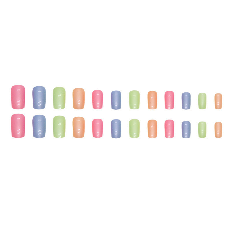 Iridescent Metallic Press-On Nail Set Brehn