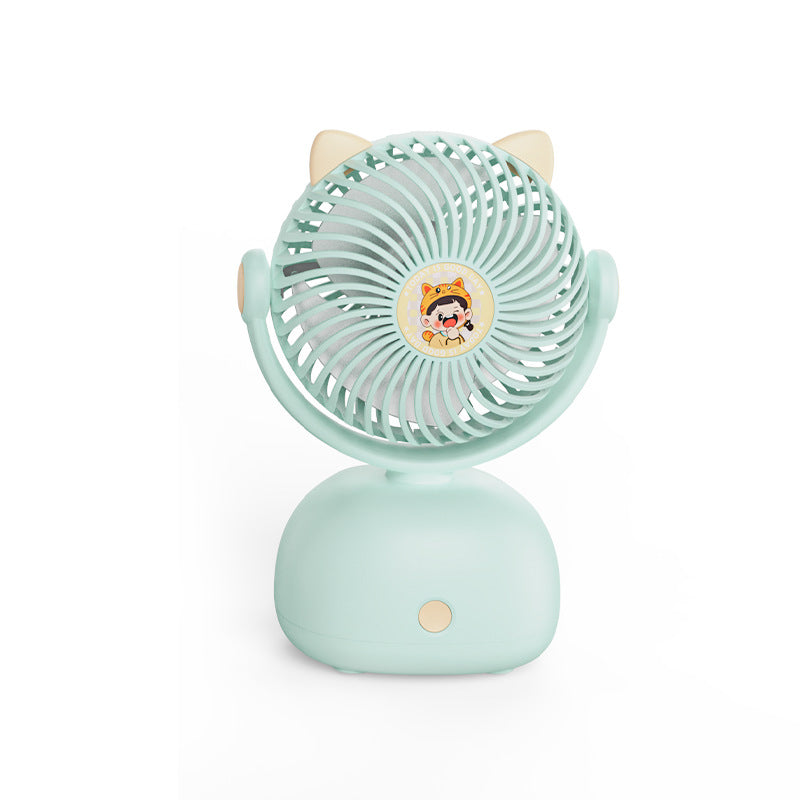Unisex Tragbarer Mini-Ventilator mit süßem Katzenmotiv Brehn