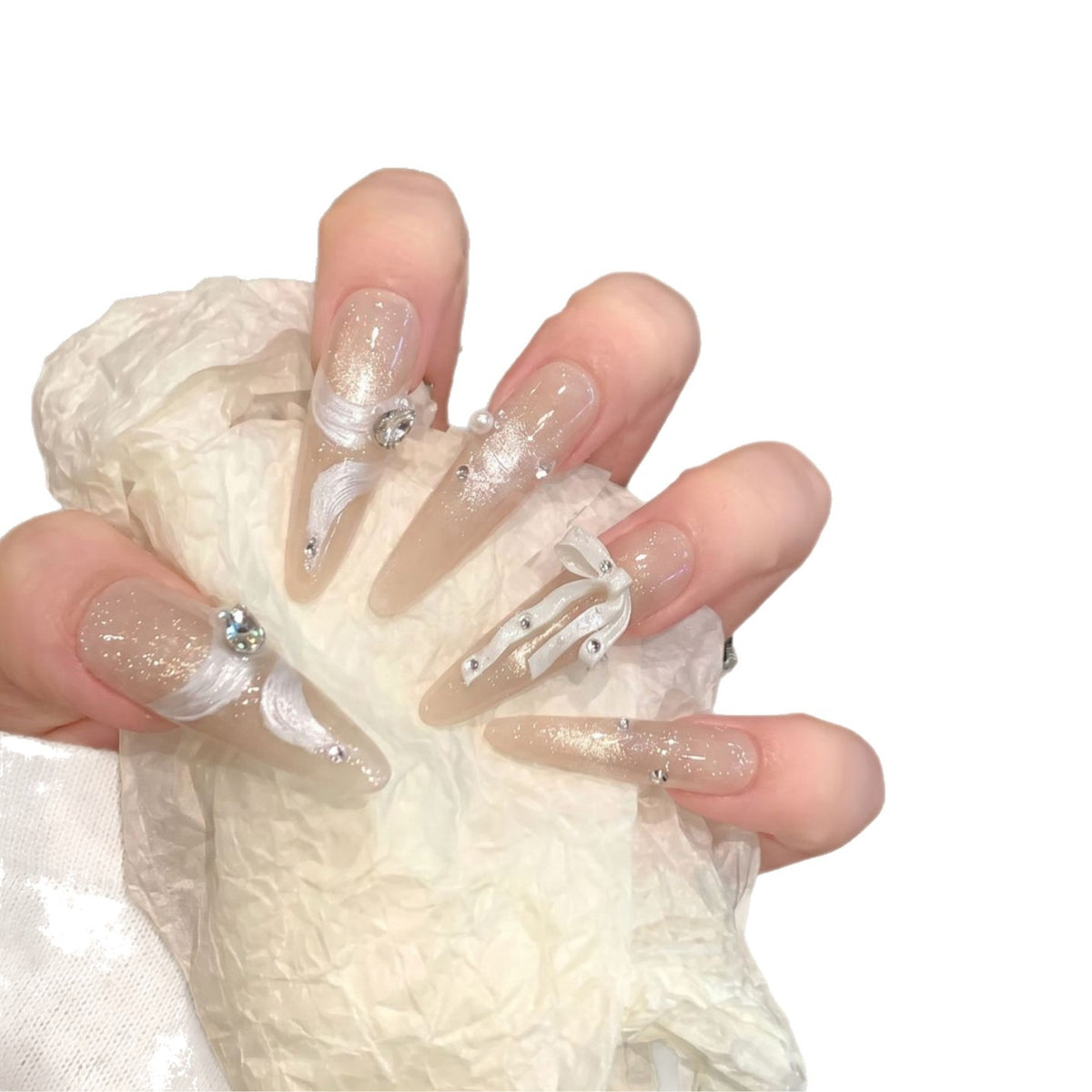 Dekorativer Stiletto Press-On Nagelkunst-Kit Brehn