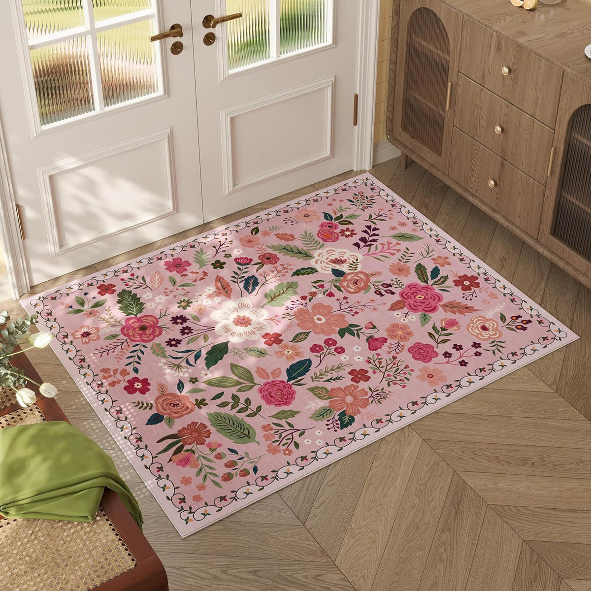 Künstlerischer floraler Design-Teppich