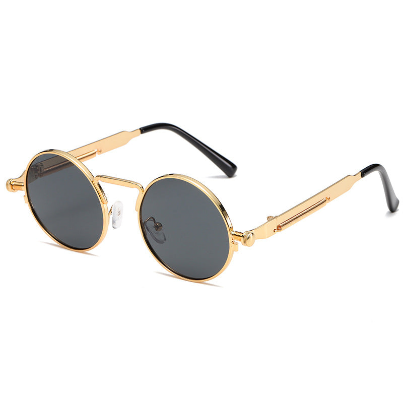 Damen Modische runde Sonnenbrille mit präzisem Metallrahmen Brehn