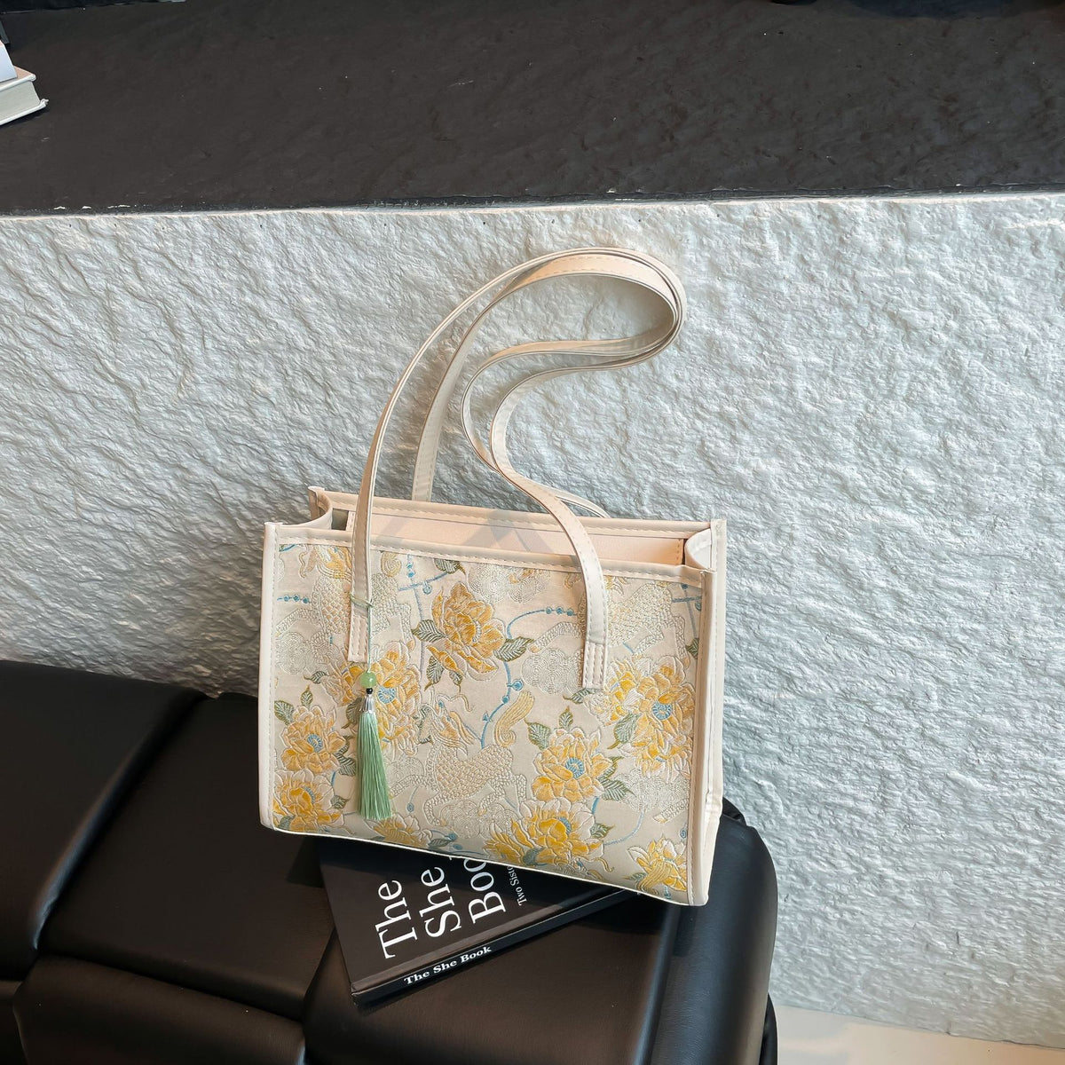 Bestickte Schmetterlingsmuster-Handtasche Brehn
