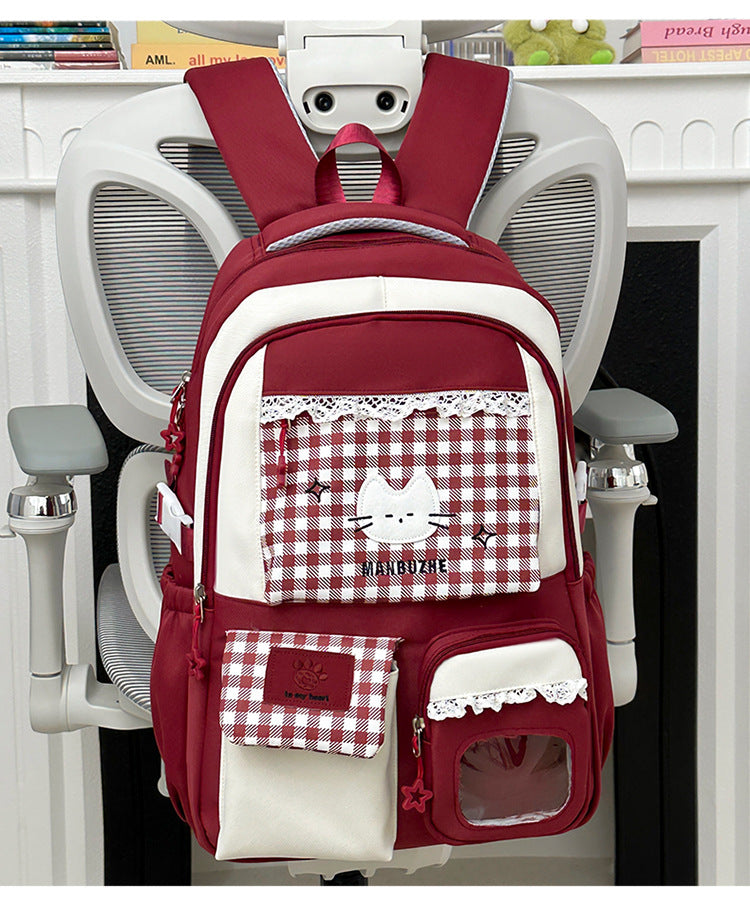 Niedlicher Charakterdesign Multi-Taschen Schulrucksack
