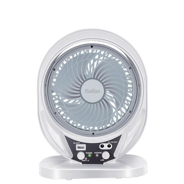 Damen Tragbarer Solarventilator mit integrierter LED-Beleuchtung und USB-Anschluss Brehn