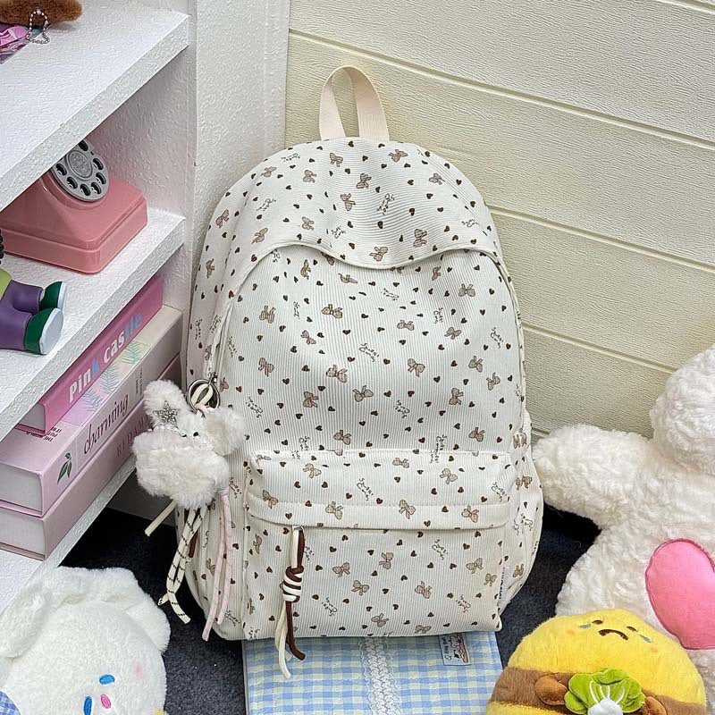 Lässiger gemusterter Stoff Schulrucksack