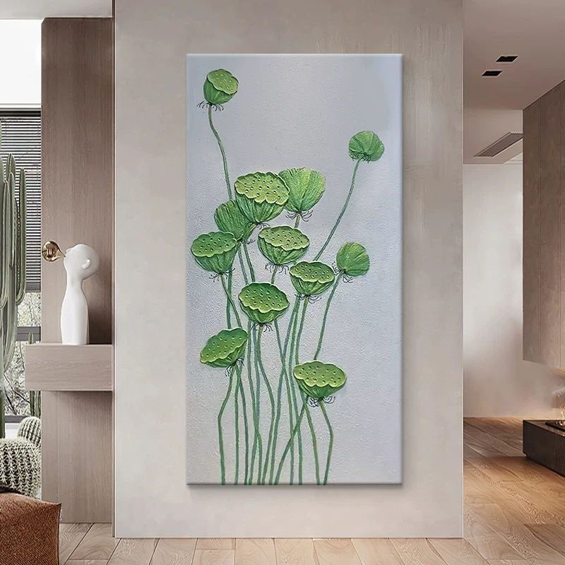 Elegante botanische Relief-Wandkunst