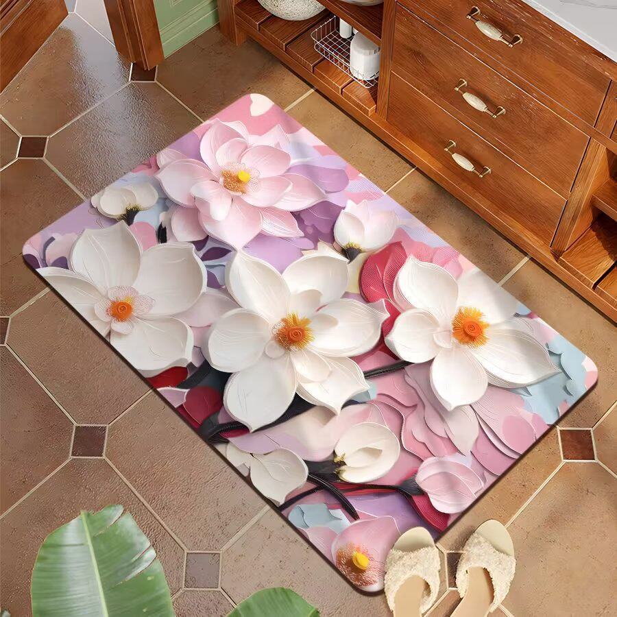 Dekorative 3D Blumenbadmatte