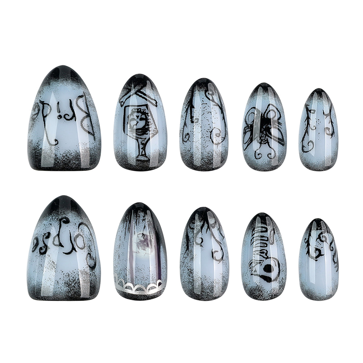 Kreative Halloween Nagelkunst im Gothic-Stil Brehn