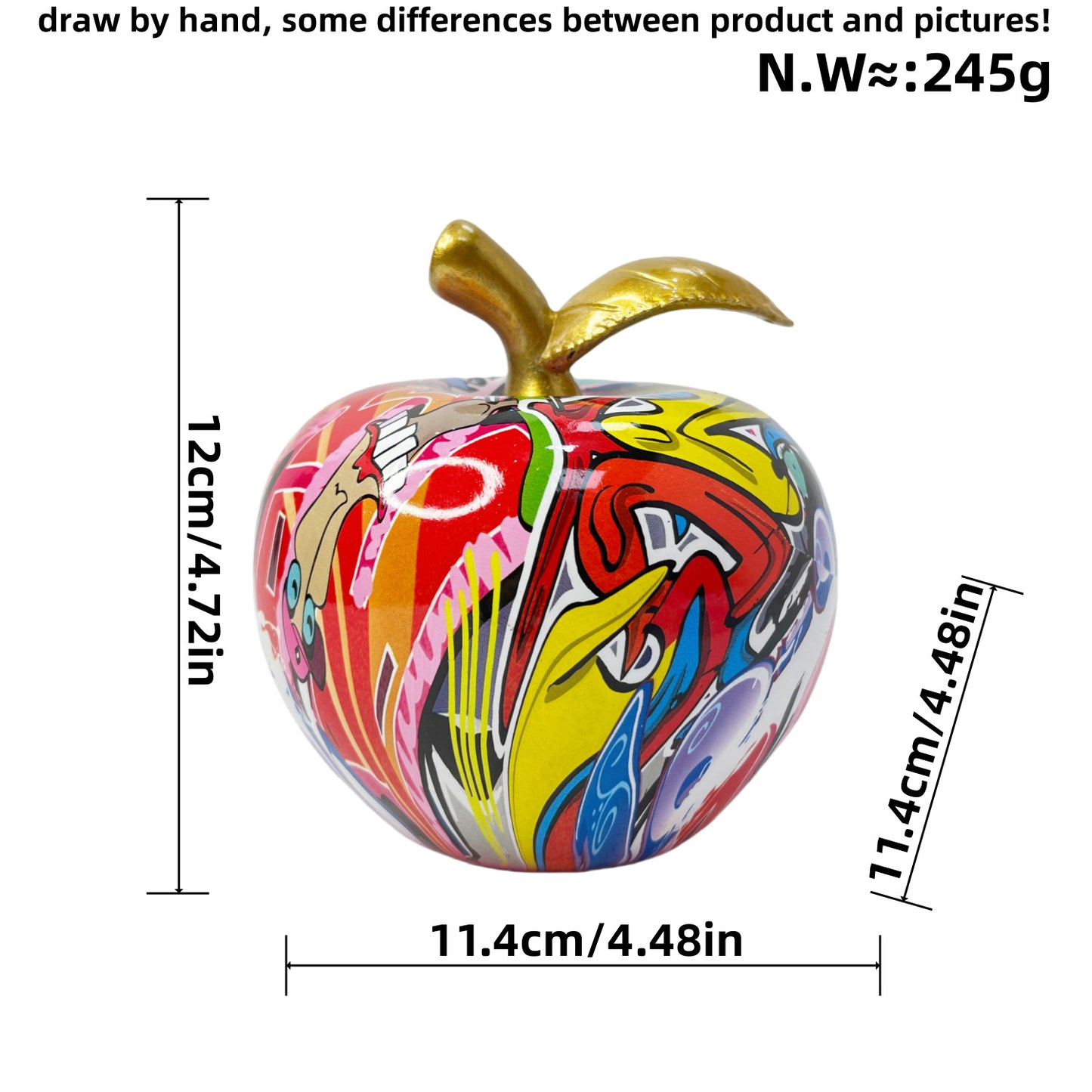 Dekorative Apfelfigur mit künstlerischem Design Brehn