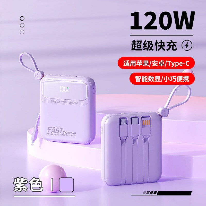 Tragbare Powerbank mit Integrierten Kabeln und Multifunktionalem Ladeanschluss Brehn