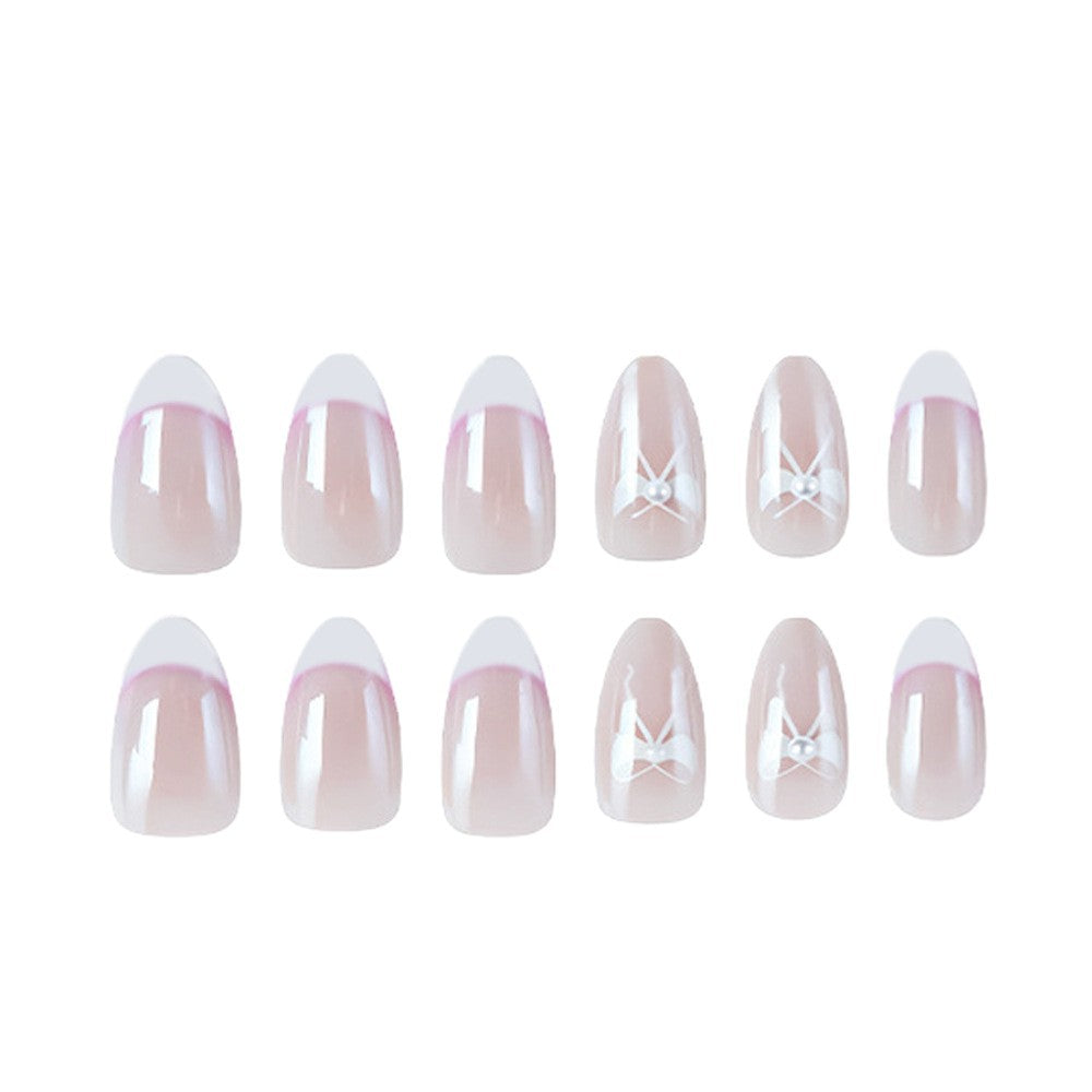 Elegante florale französische Spitzen-Nagelerweiterungen Brehn