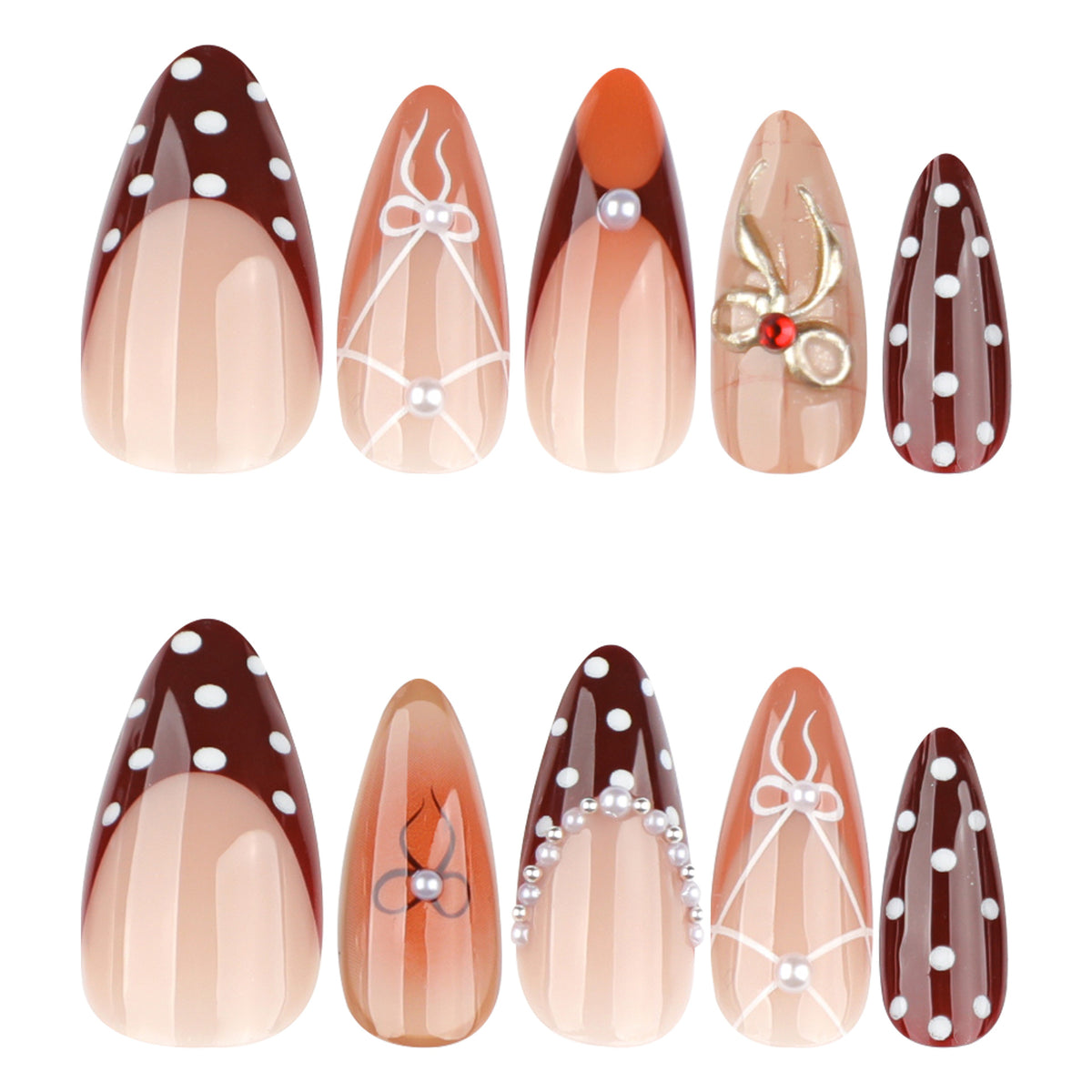 Kunstvolle Stiletto-Nägel im eleganten Design Brehn