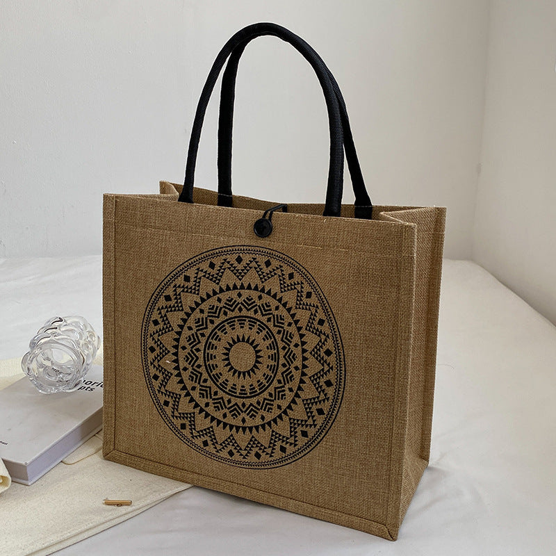 Lässige Jute-Einkaufs-Tasche