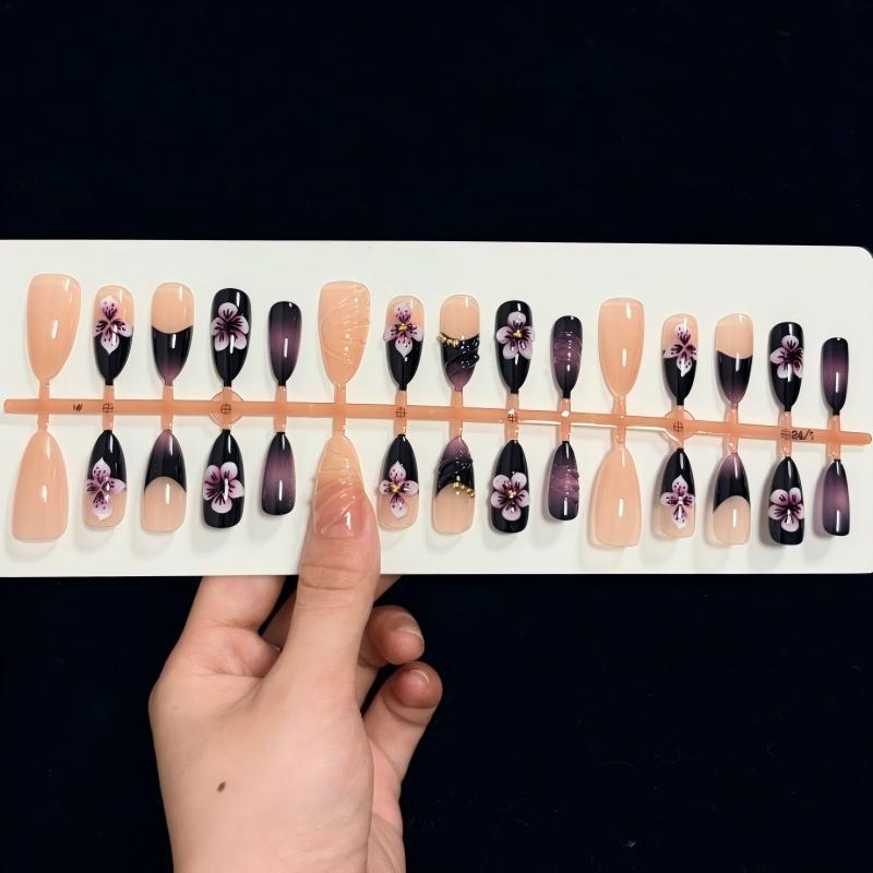 Blumenmuster Druck-Nagelset Brehn
