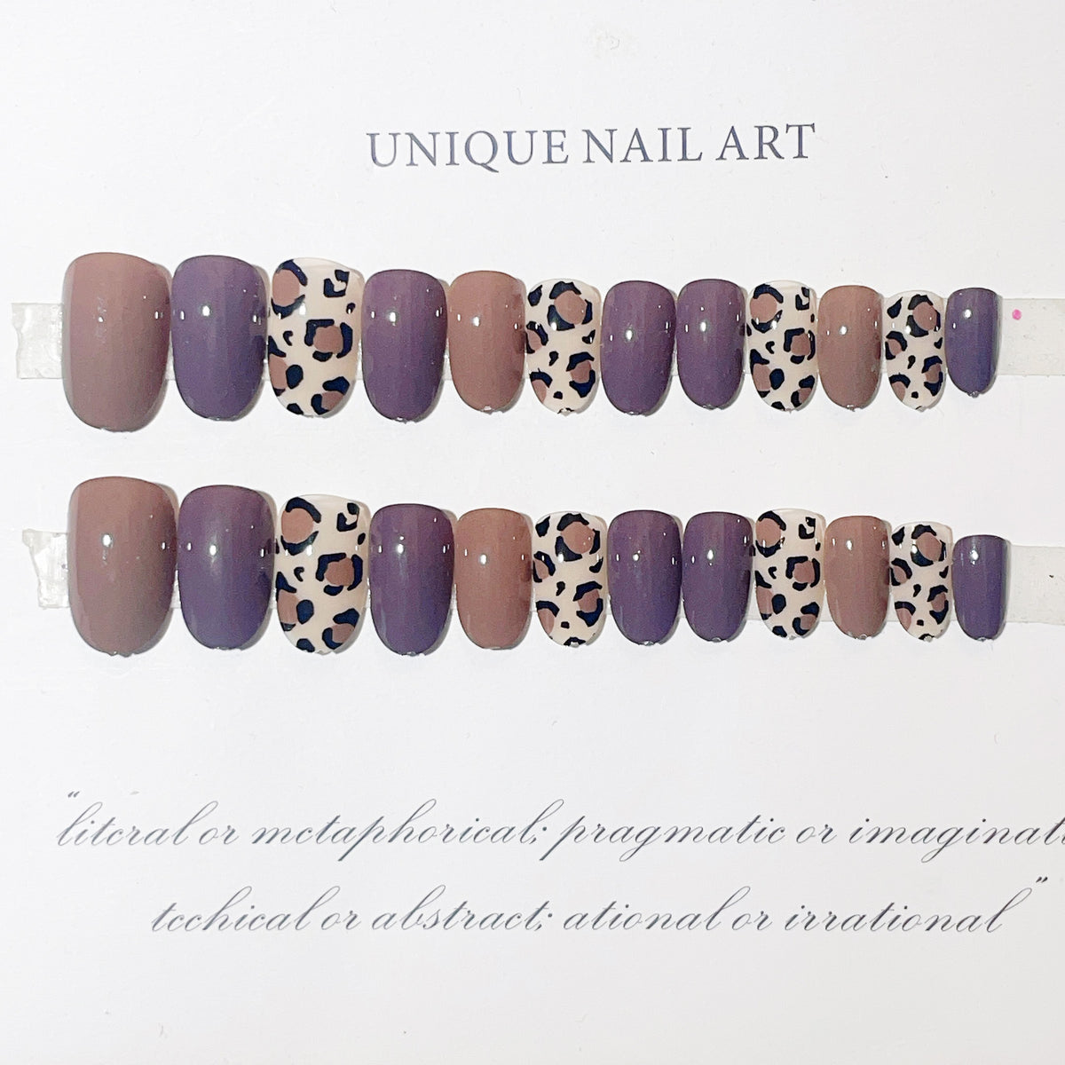 Stylisches Leopard-Print Press-On Nagelset