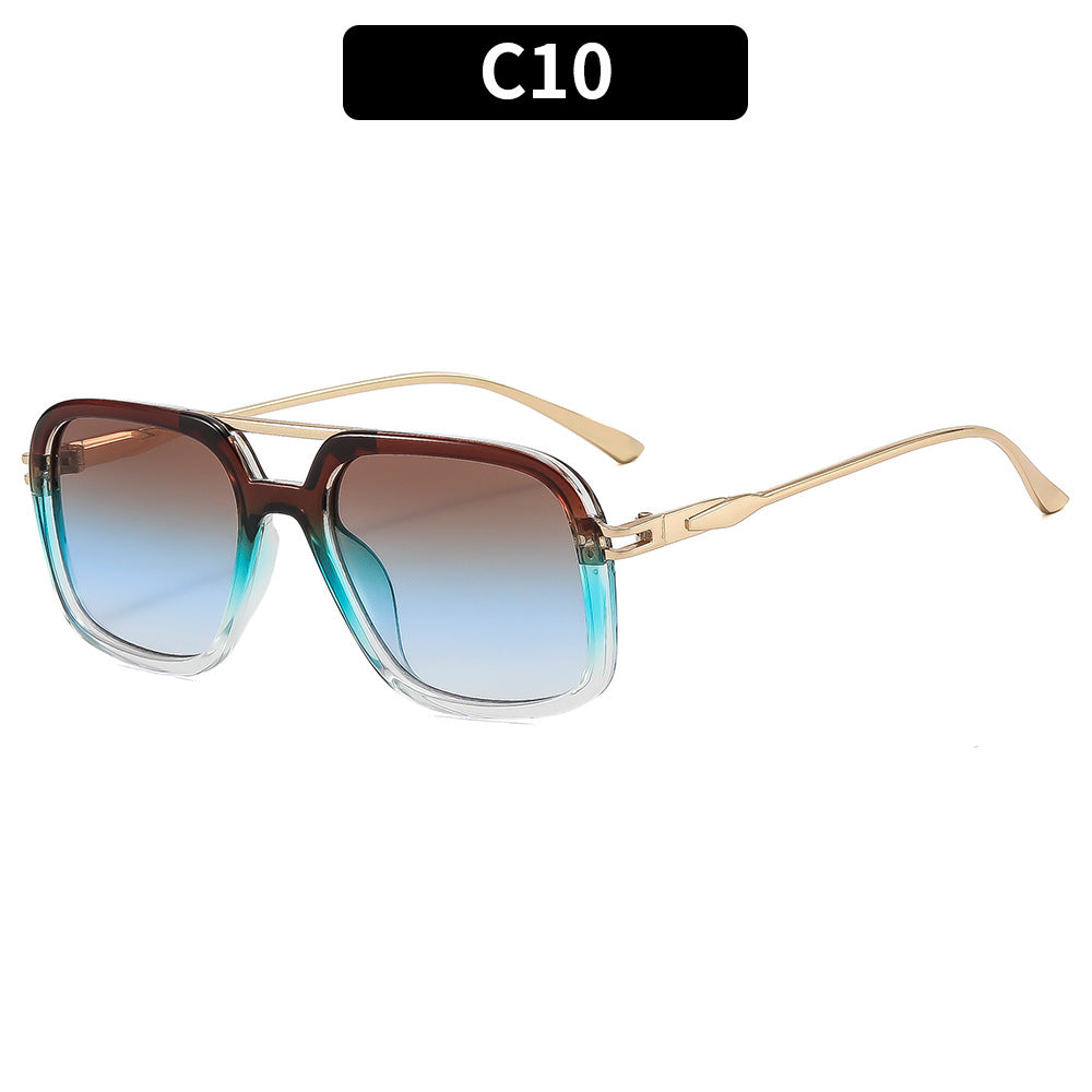 Übergroße retro-inspirierte quadratische Sonnenbrille
