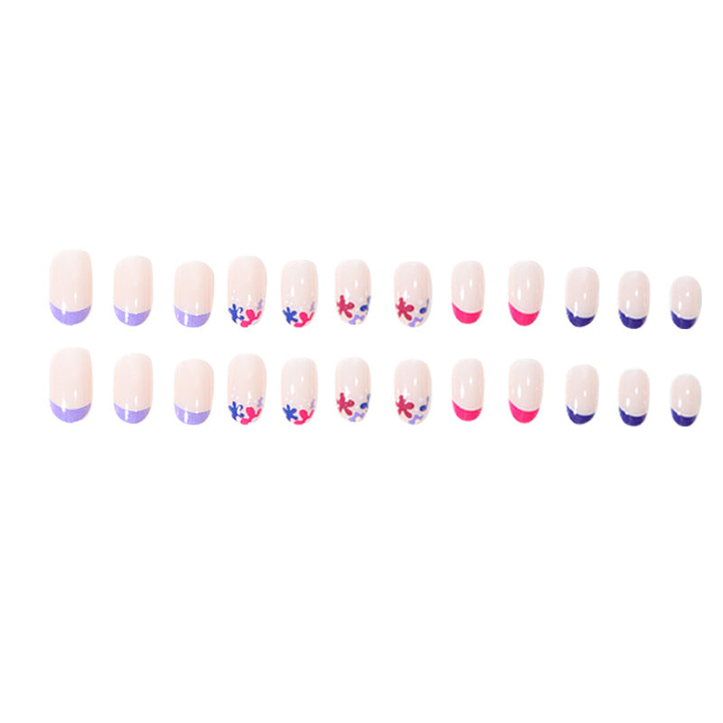 Blumengemusterte Press-On Nagelset Brehn