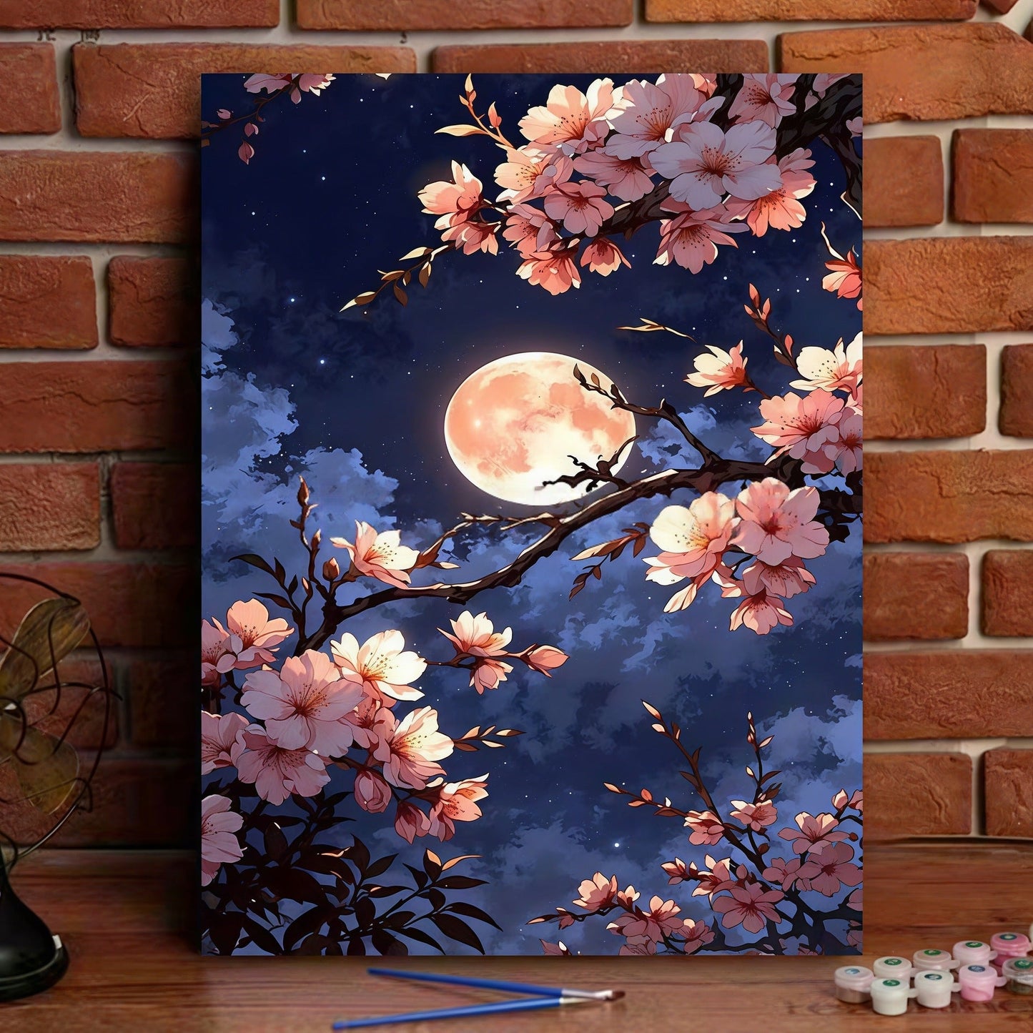 Romantisches Blumen-Landschaft-Leinwand-Kunst-Kit Brehn