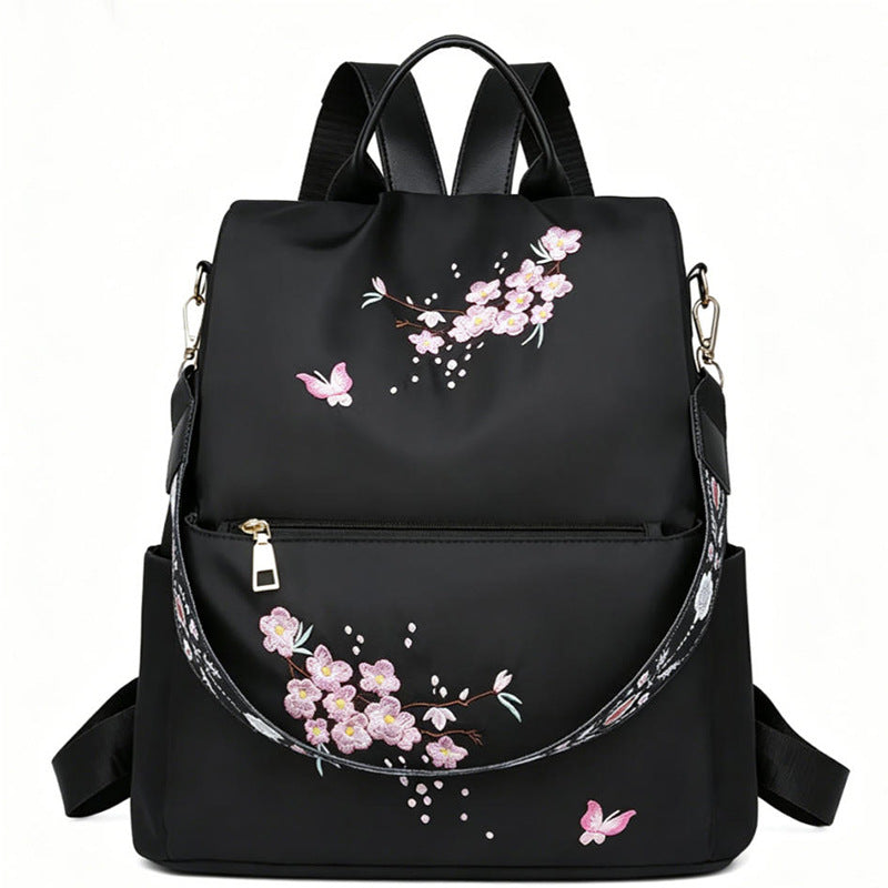 Damen bestickter Blumen Rucksack Brehn