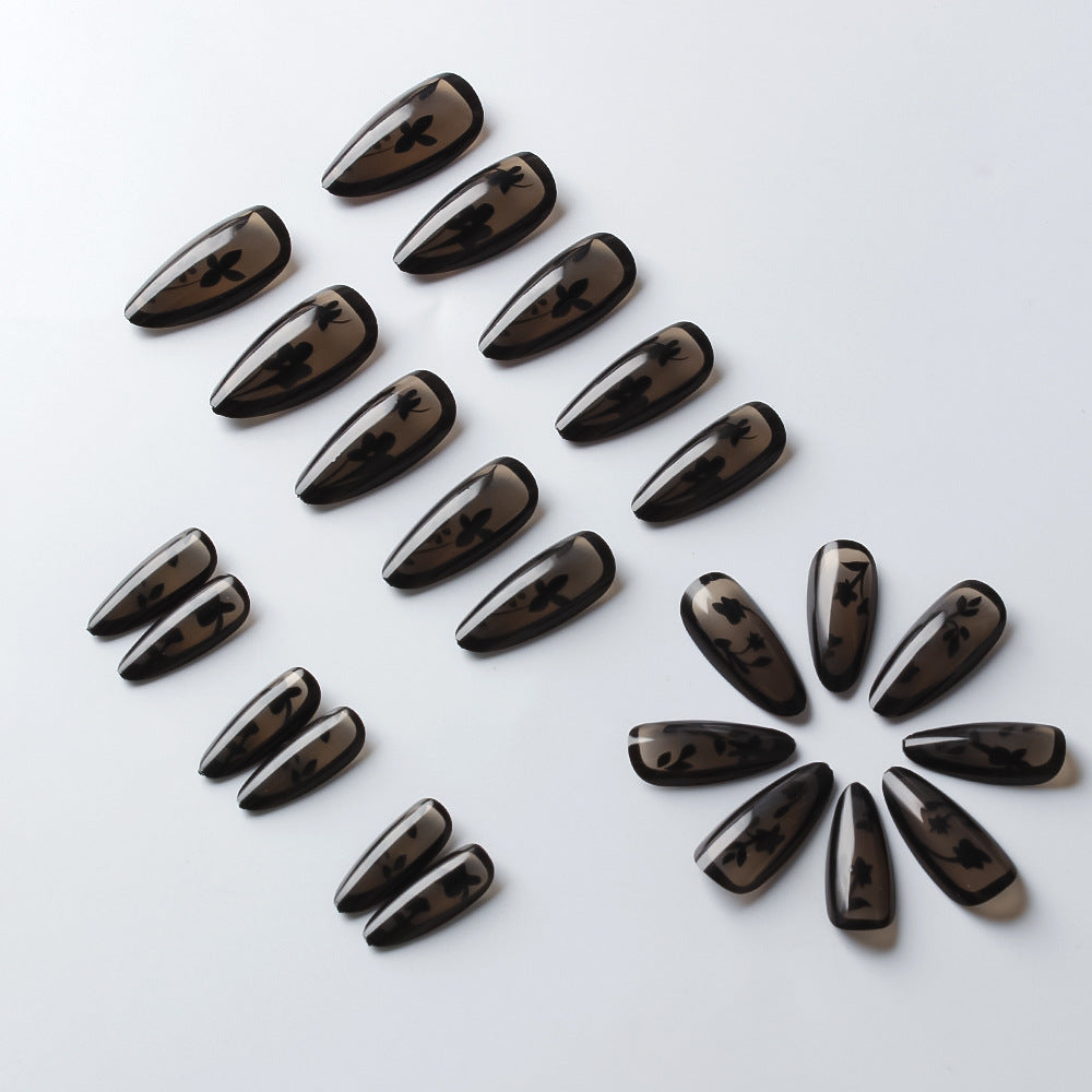 Elegante Blumenmuster Press-On Nägel Brehn