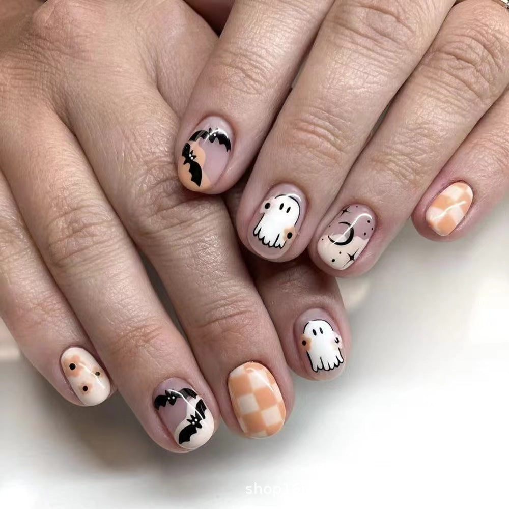 Halloween-Themen Druck-Nagelkunst Brehn