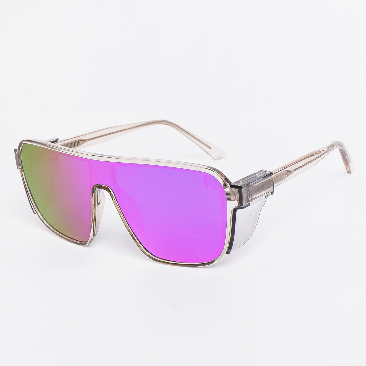 Damen sportliche Sonnenbrille im futuristischen Design mit farbigen Gläsern Brehn