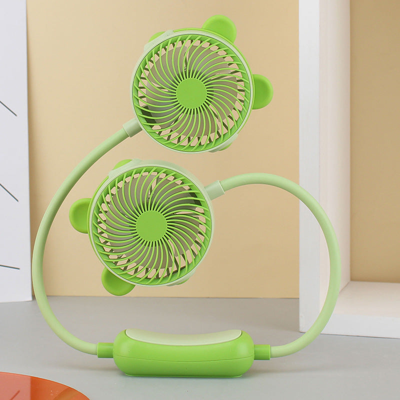 Frauen Tragbarer Halsventilator mit Doppellüfter Brehn