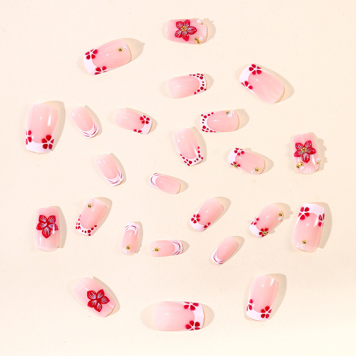 Dekorative 3D Blumen Nagelkunst Extensions Brehn
