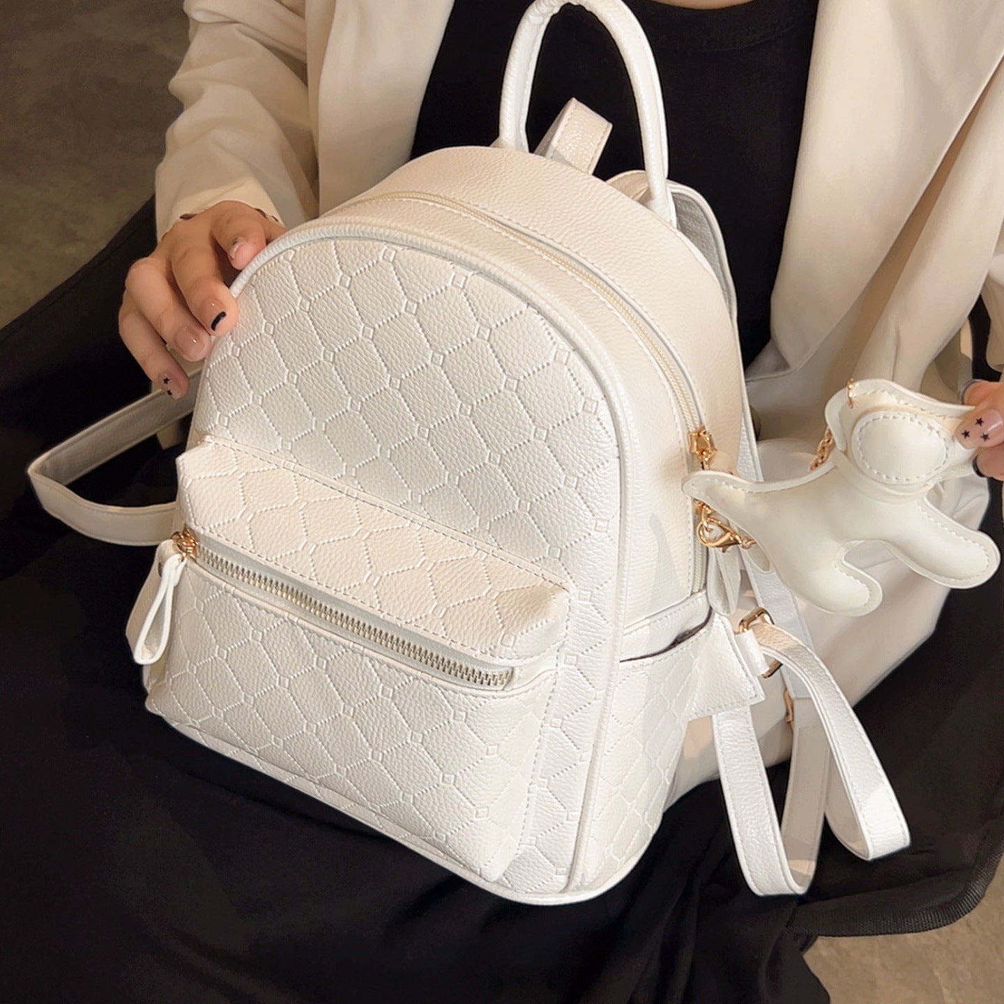 Stylische Strukturierte Mini-Rucksack Brehn