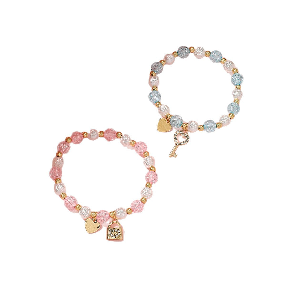 Verspieltes Armbandset mit Herz- und Schlüsseldesign Brehn