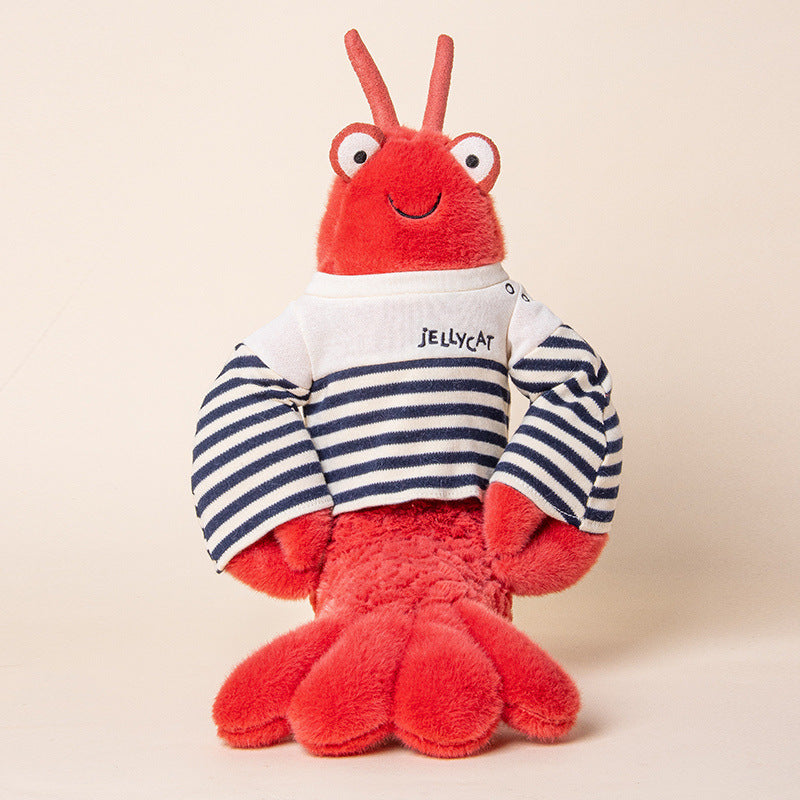 Plüschkrabben-Handpuppe mit weichem Kunstfell, flexiblen Klauenlappen und gestickten Augen Brehn