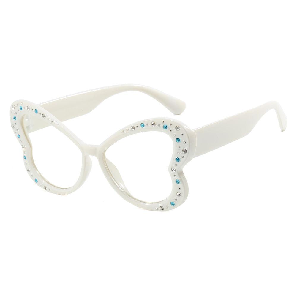 Damen verspielte Herz-Sonnenbrille mit Glitzerakzenten Brehn