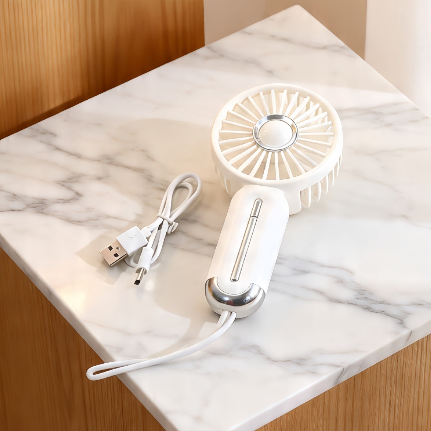 Damen Tragbarer Mini-Handventilator mit USB-Ladefunktion und ergonomischer Griff Brehn