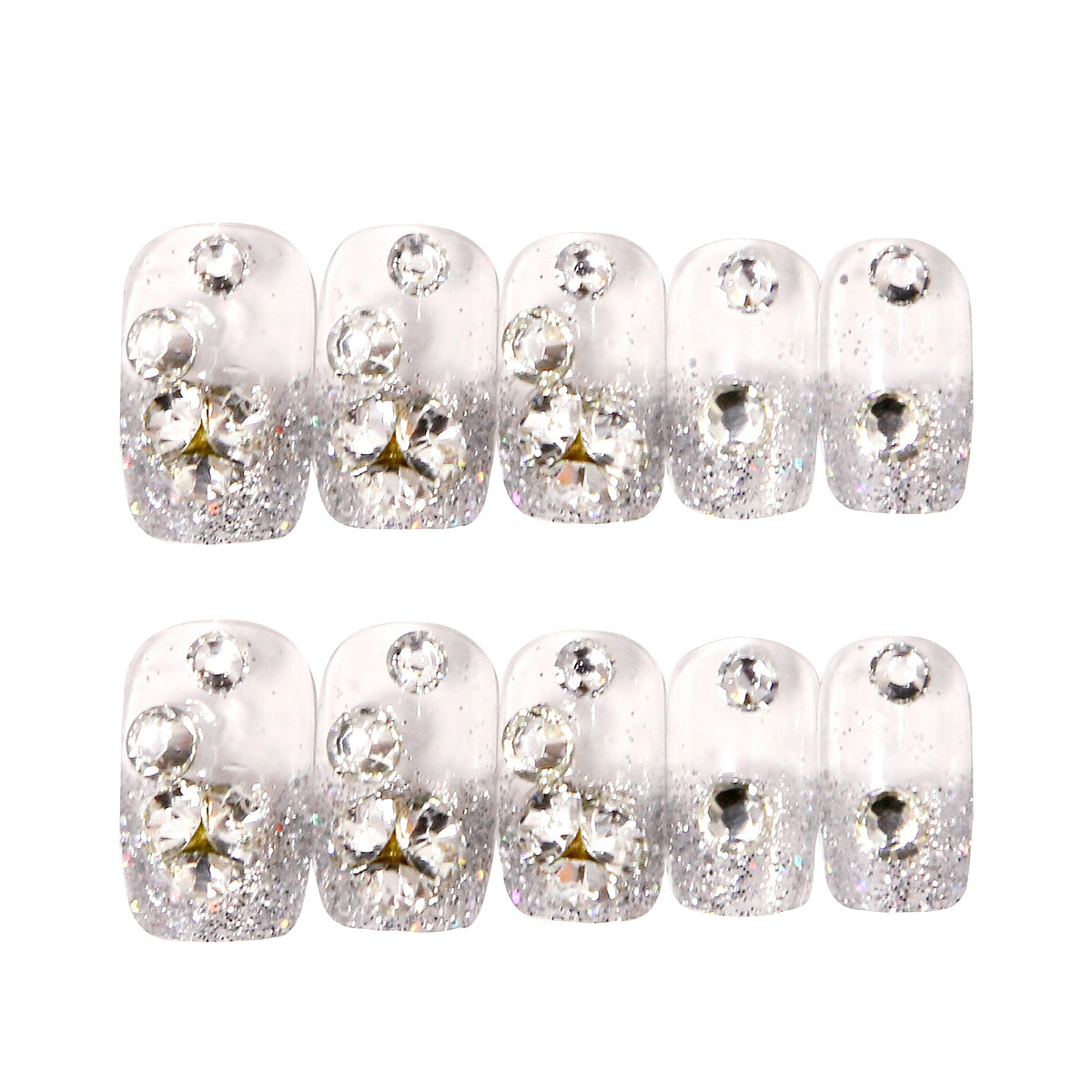 Rhinestone-besetztes Press-On Nail Art Kit Brehn