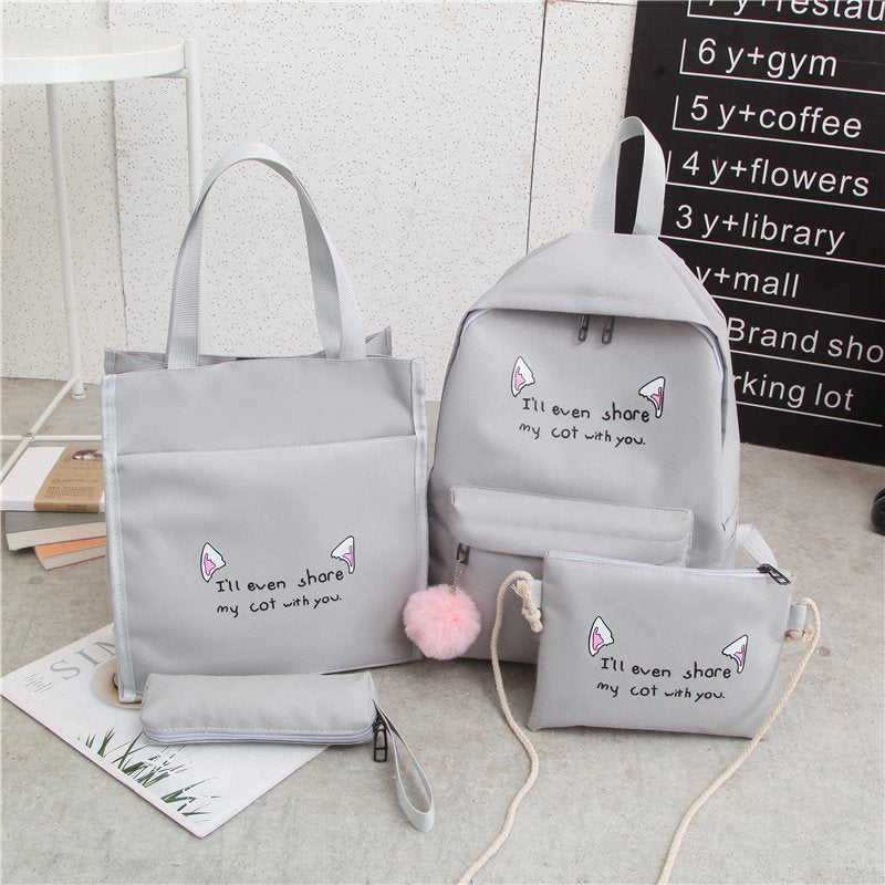 Süßes Charakter Mehrteiliger Rucksack Set Brehn